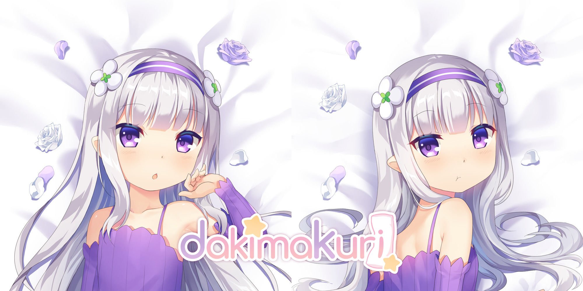Emilia (Loli ver) Dakimakura Cover (Ecchi) Dakimakuri